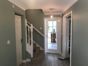 Staircase walls after completion.