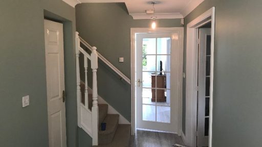 Staircase walls after completion.