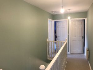 Staircase walls after completion.