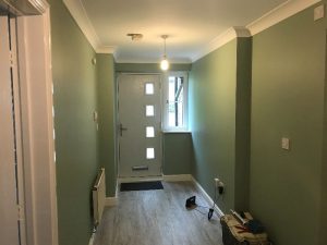 Staircase walls after completion.