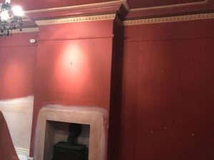 Dining room before completion.