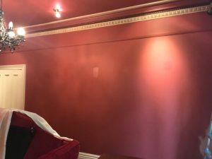 Dining room before completion.