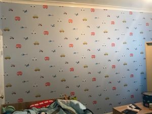 Completed feature wall.