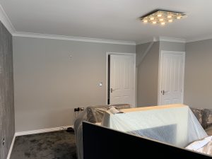 Living room walls after completion.