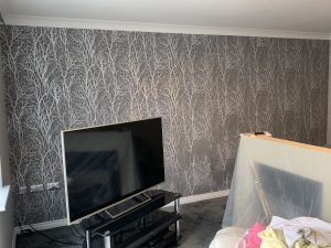 Completed feature wall.