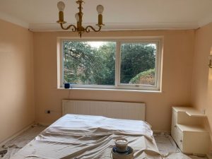 Bedroom walls before completion.