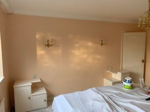 Bedroom walls before completion.