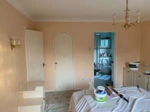 Bedroom walls before completion.