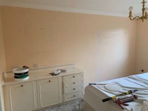 Bedroom walls before completion.
