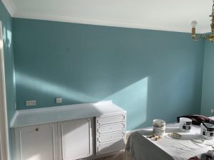 Bedroom walls after completion.