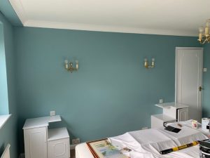 Bedroom walls after completion.