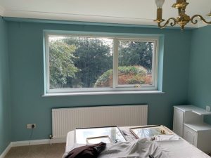 Bedroom walls after completion.