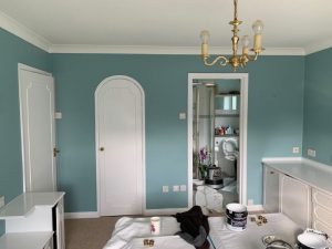 Bedroom walls after completion.