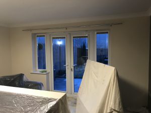 Living room walls before completion.