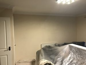 Living room walls before completion.