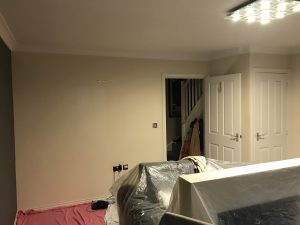 Living room walls before completion.