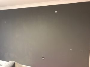 Preparing the wall.