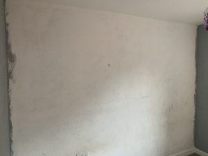 Bedroom walls before completion.