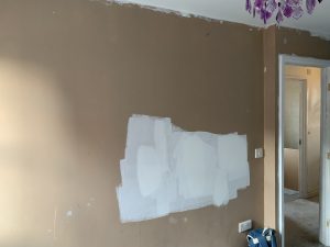 Bedroom walls before completion.