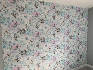 Bedroom walls after completion.
