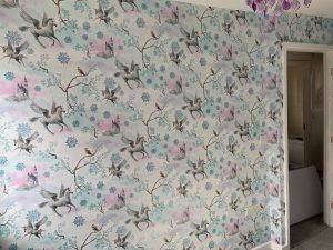 Bedroom walls after completion.